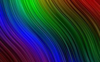 Dark Multicolor, Rainbow vector pattern with curved circles.