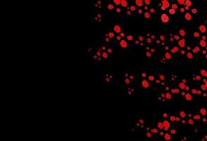 Dark Red vector background with curved circles.