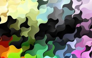 multicolor claro, plantilla de vector de arco iris con formas de burbujas.
