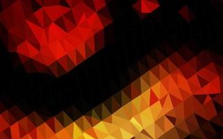 Dark Red, Yellow vector polygonal template.