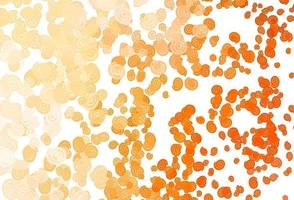 Light Yellow, Orange vector pattern with liquid shapes.