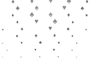 Light Silver, Gray vector pattern with symbol of cards.