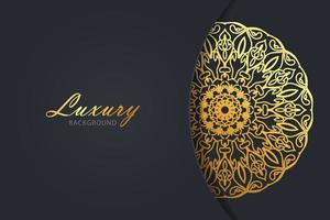 Luxurty mandala style golden pattern background. vector
