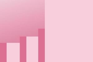 bar chart color pink  for presentation vector