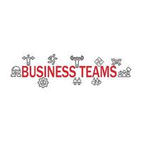 business teams concept vector design