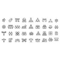 Business Teams Line Icons vector design