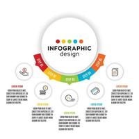 Vector business data visualization. Process chart for presentation. Template design element.