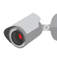 icono plano de cámara de seguridad cctv vector