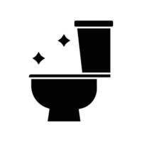 Toilet icon. glyph style. silhouette. suitable for Bathroom icon. simple design editable. Design template vector