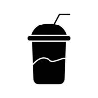 icono de jugo. estilo de glifo. silueta. adecuado para icono de bebida fresca. diseño simple editable. vector de plantilla de diseño