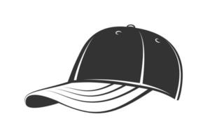 gorra con visera aislada sobre fondo blanco vector