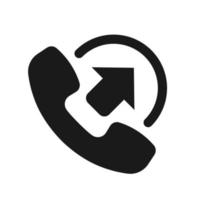 Old phone icon of simple flat stile vector