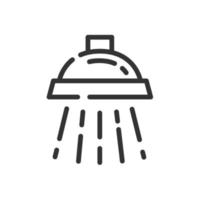 Shower icon in simple one line style vector