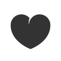 Heart silhouette in simple style vector