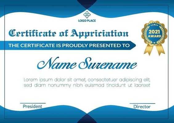 Certificate of appreciation design template