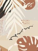 impresión de pintura nórdica abstracta. fondo de póster de estilo escandinavo, inspirado en la naturaleza. ilustración vectorial de diseño contemporáneo abstracto para la decoración de paredes, postales o portadas de folletos vector