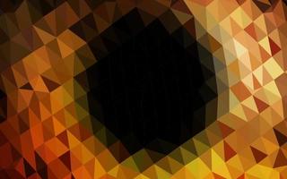 Dark Orange vector polygonal background.