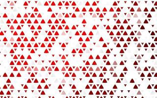 Fondo transparente de vector rojo claro con triángulos.