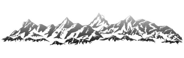 mountains silhouettes vector