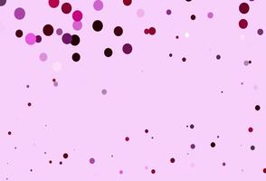 Light Pink vector background with bubbles.