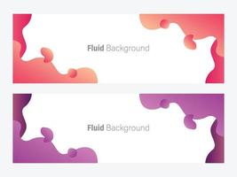 banner template, fluid background vector