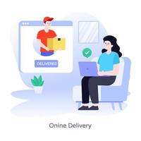 Online Delivery  app vector