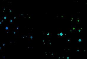 Dark blue, green vector pattern in polygonal style with circles.