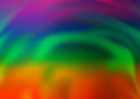 Dark Multicolor, Rainbow vector blurred shine abstract template.