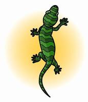 ilustración gráfica vectorial de un gecko para necesidades de diseño o productos como libros infantiles y otros. ilustración vectorial sencilla. vector