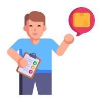 Flat trendy vector of delivery