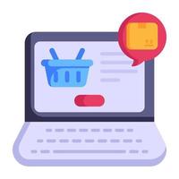 A concept of online shopping in flat design vector