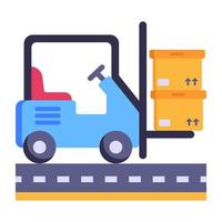 A cargo packaging in flat editable icon vector