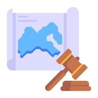 A well-designed flat icon of advocate, legal services vector