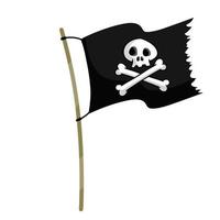 Pirate flag. Vector jolly Roger. Emblem and symbol of theft and robber.