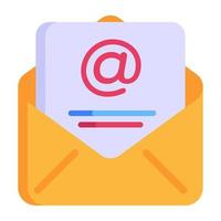 icono plano moderno de correo electrónico con facilidad editable vector