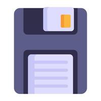 Grab this editable flat icon of a floppy disk vector