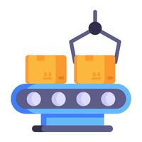 An icon of robot packaging in flat design