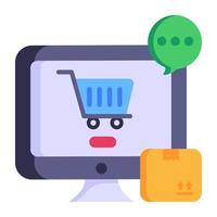 Flat ecommerce icon in premium vector design