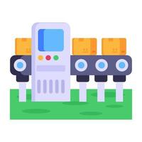 An icon of robot packaging in flat design vector