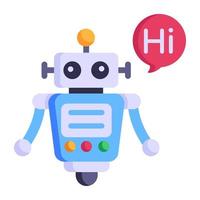 A well-designed flat icon of robot vector