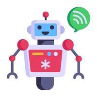 A well-designed flat icon of robot vector