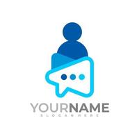 People Talk logo vector template, Creative Consult logo design concepts
