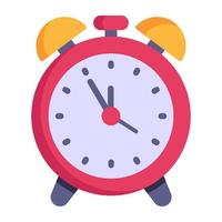 Alarm clock flat editable icon design vector