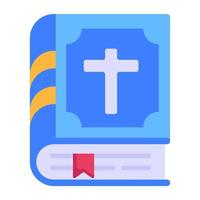 A holy book of bible flat icon vector