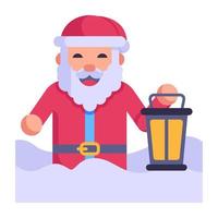 Santa wishlist character flat icon vector