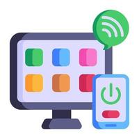 A well-designed flat icon of smart TV vector