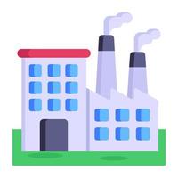 A well-designed flat icon of factory vector