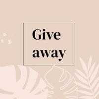 Giveaway banner. Post template. Win a prize giveaway. Vector design illustration