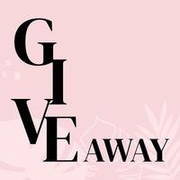 Giveaway banner. Post template. Win a prize giveaway. Vector design illustration