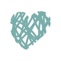 Hand drawn doodle heart. Vector illustration of love symbol